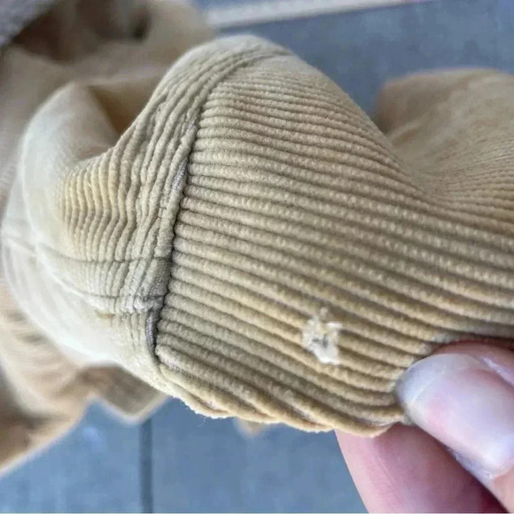 Aeropostale Vintage Corduroy + Sherpa Jacket Beige Yellowstone Dutton 90s - Picture 6 of 6